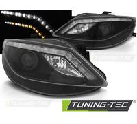 Fari anteriori SEAT IBIZA 6J 06.08-12 DAYLIGHT LED INDICATOR BLACK, omologati