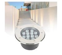 Fari Da Incasso A LED For Esterni - Faro Subacqueo For Laghetto, Lampada Da Giardino Interrata 220V, Faro Da Incasso A Terra For Esterni Impermeabile IP67, Acciaio Inossidabile(Warm White,12w(220V))