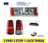Fari Fanali per Panda 141 A Fari Stop Targa Anteriori Posteriori Luci Fanalini