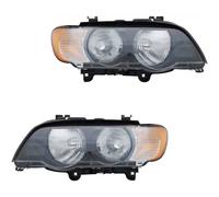 Fari Fari Principali Set Destro E Sinistro Bianco H7/HB3 Per BMW X5 E53