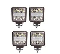 Fari Faro Fari Per Auto 102W Faretti A Barra A LED Rotondi Led 12V 24V Lampada Fendinebbia A LED Luce Lavoro Super Luminosa Per Camion Fuoristrada 4x4(4 Piece square 102W)