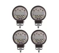 Fari Faro Fari Per Auto 102W Faretti A Barra A LED Rotondi Led 12V 24V Lampada Fendinebbia A LED Luce Lavoro Super Luminosa Per Camion Fuoristrada 4x4(4 Piece round 102W)