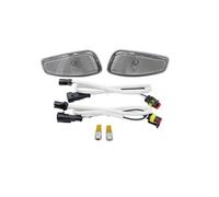 Fari Faro Indicatori Direzione Laterali Anteriori Luci Per Jeep Per Renegade 2014-2019 Indicatori Di Direzione Di Riflessione Con Lampadina Arancione T10 A LED(Nero)