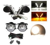 Fari Faro LED DRL Fendinebbia Per Mitsubishi For Attrage Per Mirage G4 2012-2017 Faro Luci Marcia Diurna Lampada Fendinebbia Con Indicatori Direzione Gialli(1 set A)