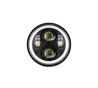Fari Faro Moto Faro anteriore per moto Indian Scout universale da 5 3/4 pollici 5,75" a LED per auto e moto H4 Phare Farol Moto Headlamp(1PC headlight Black1)