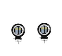 Fari Faro Moto Per Fuoristrada Auto Barca Camion SUV Barra Luminosa A LED Angel Eye E Moto Faretto Da Lavoro 12 V 24 V Fendinebbia.(Round white 2pcs)