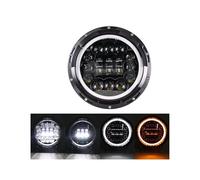 Fari Faro Moto Per Street Glide Road King Faro anteriore a LED da 7 pollici per moto con adattatore(90w black halo12)