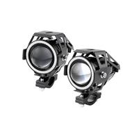 Fari Faro Moto Per TIGER 1200 Per EXPLORER TIGER Angel Eye Fendinebbia Fari Per Moto Lampada Ausiliaria U7 Faretto A LED 12V DRL(Red-Switch-2pcs)