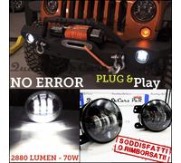Fari FENDINEBBIA LED PER JEEP WRANGLER JK NERO 4'' 6500K tuning rubicon accessor