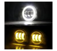 Fari Fendinebbia Per Nissan Pulsar Per Tiida C13 Hatchback 2014-2018, Fendinebbia A LED Angel Eye DRL Sinistra Destra 30 W 6000 Lm 12 V Fendinebbia(Yellow and White)