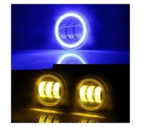 Fari Fendinebbia Per Nissan Pulsar Per Tiida C13 Hatchback 2014-2018, Fendinebbia A LED Angel Eye DRL Sinistra Destra 30 W 6000 Lm 12 V Fendinebbia(Yellow and Blue)
