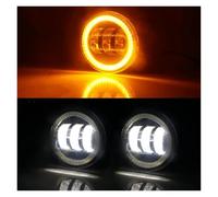 Fari Fendinebbia Per Nissan Pulsar Per Tiida C13 Hatchback 2014-2018, Fendinebbia A LED Angel Eye DRL Sinistra Destra 30 W 6000 Lm 12 V Fendinebbia(White and Yellow)