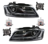 Fari + Fendinebbia Set Sinistro E Destro Compatibile Per Audi A5 8T + Centralina