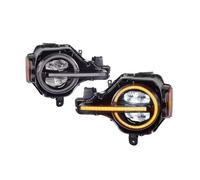 Fari for auto compatibili for Ford Bronco 2020-2024 Lampade for auto Luci di marcia diurna Indicatori di direzione dinamici Accessori for auto(Reflecting bowl)