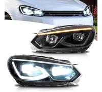 FARI FULL LED PER GOLF 6 MK6 DAL 2008 AL 2014 LUCI ANTERIORI DRL DINAMICO STILE