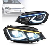 FARI FULL LED PER GOLF 7 MK7 DAL 2012 AL 2017 LUCI ANTERIORI DRL LED BIANCO
