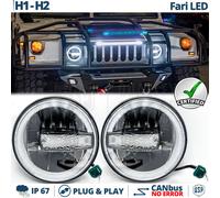 FARI Full LED Per HUMMER H1 H2 Luce Bianca 6500K Angel Eyes 66W