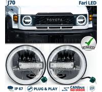 FARI Full LED Per LAND CRUISER J70 Luce Bianca 6500K Angel Eyes 66W