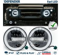 FARI Full LED Per LAND ROVER DEFENDER Luce Bianca 6500K Angel Eyes 66W