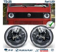 FARI Full LED Per TRANSPORTER T3 T25 Luce Bianca 6500K Angel Eyes 60W