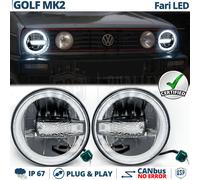 FARI Full LED Per VOLKSWAGEN GOLF MK2 Luce Bianca 6500K Angel Eyes