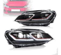 FARI GOLF 7 MK7 VII STILE 7.5 ROSSO GTI A LED INTEGRATI DRL E FRECCIA DINAMICA