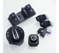 Fari interruttore Della Luce Compatibile Con RABBIT 2006-2009 Per PASSAT Per JETTA Per TOURAN 2006-2015 Per GOLF 2004-2013 Interruttore Fari Europei Cromati 5ND941431A(E)