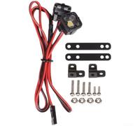 Fari LED 5050 Quadrati per Crawler RC 1:10 per traxxas Fari LED(A) | Guscio in plastica nera robusta, montaggio bumper, adatto a per traxxas TRX4, Axial SCX10