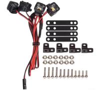 Fari LED 5050 Quadrati per Crawler RC 1:10 per traxxas Fari LED(B) | Guscio in plastica nera robusta, montaggio bumper, adatto a per traxxas TRX4, Axial SCX10