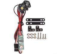 Fari LED 5050 Quadrati per Crawler RC 1:10 per traxxas Fari LED(C) | Guscio in plastica nera robusta, montaggio bumper, adatto a per traxxas TRX4, Axial SCX10