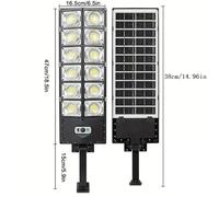 Fari Led da Esterno, Luci solari for esterni, sensore di movimento for luci di inondazione a LED impermeabili da 8000LM con lampione stradale a 3 modalità remoto(B)