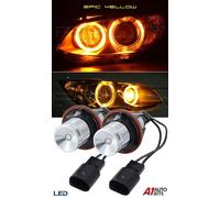 Fari LED Halo Gialli Angel Eyes Canbus Senza Errori Per BMW Serie 1 5 6 7 X3 X5