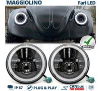 FARI LED Per VW MAGGIOLINO MAGGIOLONE Angel Eyes Drl Luce Bianca 6500K