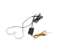 Fari LED RGB Esagonali per Auto con App Control(70MM) | Controllo app mobile, effetti colore dinamici, design esagonale , compatibilità 12V