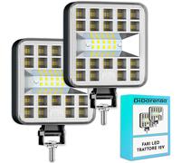 Fari Led Trattore 12V 2 Pezzi Alluminio Abs 29 Led 6500K 8,4 Cm 3,34" IP65 Massi
