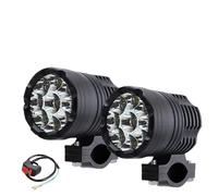 Fari Moto Faro Ausiliario A 9 LED Luce Moto 12-80V Abbagliante Anabbagliante Stroboscopica Lungo Raggio Con Fendinebbia Faretto Fuoristrada Faro Moto Anteriore(E)