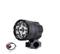 Fari Moto Faro Ausiliario A 9 LED Luce Moto 12-80V Abbagliante Anabbagliante Stroboscopica Lungo Raggio Con Fendinebbia Faretto Fuoristrada Faro Moto Anteriore(C)