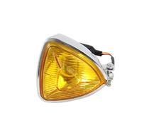 Fari Moto Per Bobber Per Chopper Per Moto Custom Faro Triangolare Lente Gialla Trasparente H4 12V 55W/60W Faro Fanale Proiezione Moto(4)