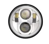 Fari Moto Proiettore Fari A LED da 5,75 Pollici con Anello Halo H4 Motocicletta Segnale di Svolta DRL da 5 3/4" per Sportster per Dyna per Iron 883 per Triumph Faro Anteriore(1pc Sliver)