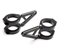 Fari Moto Staffe Con Corto Braccia Per Progetto di Personalizzazione Bicicletta - Nero, 56-57mm
