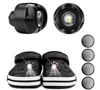 Fari per Croc, luci a coccodrillo per scarpe, 2 pezzi, impermeabili, ciondoli per scarpe, per campeggio, passeggiate, passeggiate con il cane, 3 modalità di illuminazione