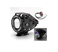 Fari per Moto Faretto Frontale Faro Ausiliario Universale Per Moto U7 LED Faro Ausiliario Per Moto A LED Faro Fendinebbia Per Moto Angel Eye(1 Pcs-Colorful)