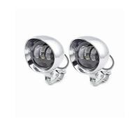 Fari per Moto Faretto Frontale Faro Fendinebbia Ausiliario A LED Cromato A Due Colori Per Moto Con Barra Di Protezione Roll-bar E Staffa Di Montaggio Su Tubo