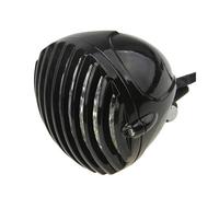 Fari per Moto Faretto Frontale Per CAFE Per RACER Per BOBBER Per XS650 Griglia Per Moto Faro Anteriore Con Staffe Faro Per Moto Retrò(Black)