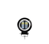 Fari per Moto Faretto Frontale Per Fuoristrada Auto Barca Camion SUV Barra Luminosa A LED Angel Eye E Moto Faretto Da Lavoro 12 V 24 V Fendinebbia.(Round white 1pcs)