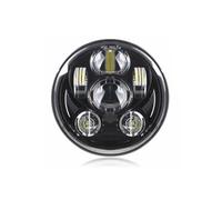 Fari per Moto Faretto Frontale Per Sporster XL 1200 883 Per Dyna Glide Fat Bob Faro A LED Da 5.75" Con Proiezione A LED Per Moto(Black light)