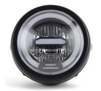 Fari Per Moto Per Sportster Per Cafe Per Racer Faro Anteriore A LED Per Moto 6.5 pollici Faro Anteriore Rotondo Universale 6.5" Faro Per Moto(Model B)