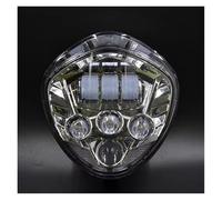 Fari Per Moto Per Victory Per Cruiser Per Cross Per Country 2007-2016 Faro Anteriore Per Moto A LED Da 60W 12V Hi&Low IP68 Faro Anteriore Moto(Argento)