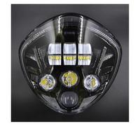 Fari Per Moto Per Victory Per Cruiser Per Cross Per Country 2007-2016 Faro Anteriore Per Moto A LED Da 60W 12V Hi&Low IP68 Faro Anteriore Moto(Nero)