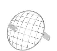 Fari per moto Protezione faro anteriore per Ducati, per Chopper, per Cafe per Racer, per moto da 7 pollici, universale vintage(D'argento,B)